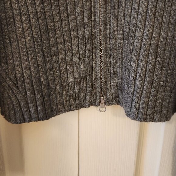 Wild Fable Womens Ribbed Zip-Up Cardigan XXL Dark Gray NWT - Picture 5 of 10